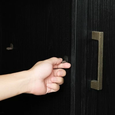 Camden Low Profile Fireplace TV Stand for TVs up to 50" - Crosley Black 15 Camden Low Profile Fireplace TV Stand for TVs up to 50" - Crosley Black - Image 13