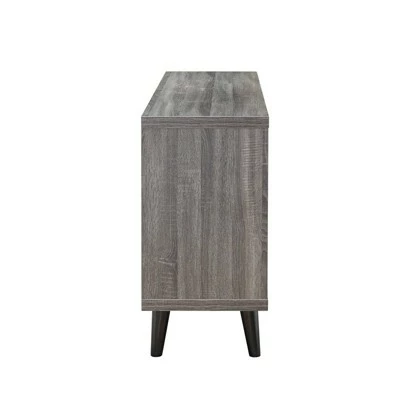 Nahmene Wood TV Stand in Distressed Gray and Taupe - Furniture of America 3 Nahmene Wood TV Stand in Distressed Gray and Taupe - Furniture of America