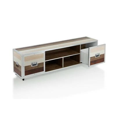 Micah 70" Metal Framed TV Stand in Multi Color - Furniture of America 5 Micah 70" Metal Framed TV Stand in Multi Color - Furniture of America - Image 3