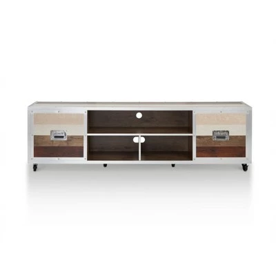 Micah 70" Metal Framed TV Stand in Multi Color - Furniture of America 7 Micah 70" Metal Framed TV Stand in Multi Color - Furniture of America - Image 5