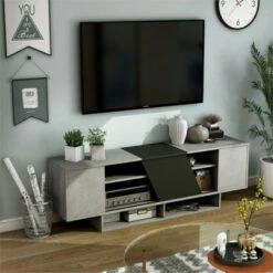 Barista Modern Wood 70.86-Inch TV Stand in Cement - Furniture of America -Cheap TV Stands Store unnamed file 9571