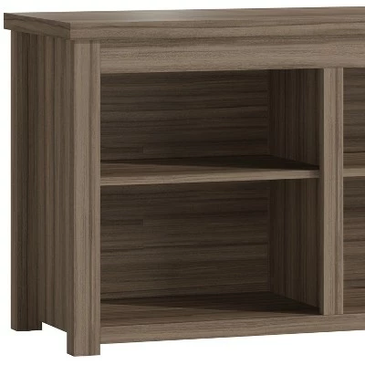 Emma and Oliver Cube Style TV Stand for up to 80" TV's in Gray Wash Oak Finish - 65" Media Console with 6 Open Storage Shelves 5 Emma and Oliver Cube Style TV Stand for up to 80" TV's in Gray Wash Oak Finish - 65" Media Console with 6 Open Storage Shelves - Image 3