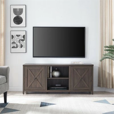 Henn& Hart 58 in. Alder Brown TV Stand - Henn&Hart 5 Henn& Hart 58 in. Alder Brown TV Stand - Henn&Hart - Image 3