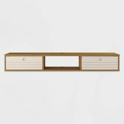 Liberty 60" Floating Entertainment Center - Manhattan Comfort Brown/yellow 9 Liberty 60" Floating Entertainment Center - Manhattan Comfort Brown/yellow - Image 7