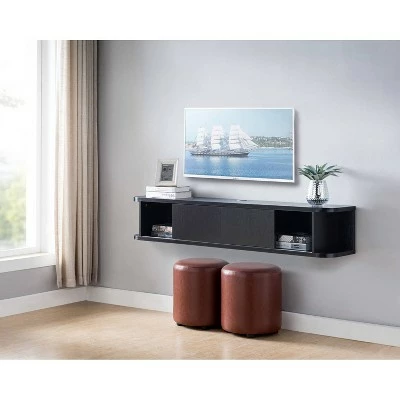 Edwige Floating Console TV Stand for TVs up to 60" Cappuccino - miBasics 8 Edwige Floating Console TV Stand for TVs up to 60" Cappuccino - miBasics - Image 6