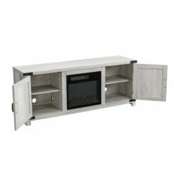 58" TV Stand for TVs up to 65" with Electric Fireplace Oak - Home Essentials -Cheap TV Stands Store unnamed file 976