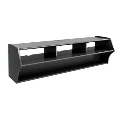 Atlus Plus Wall Mounted Media Storage - Prepac Gray 3 Atlus Plus Wall Mounted Media Storage - Prepac Gray
