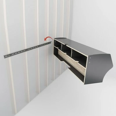 Atlus Plus Wall Mounted Media Storage - Prepac Gray 8 Atlus Plus Wall Mounted Media Storage - Prepac Gray - Image 6