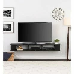 70" Wall Mounted TV Stand for TVs up to 75" Black - Prepac