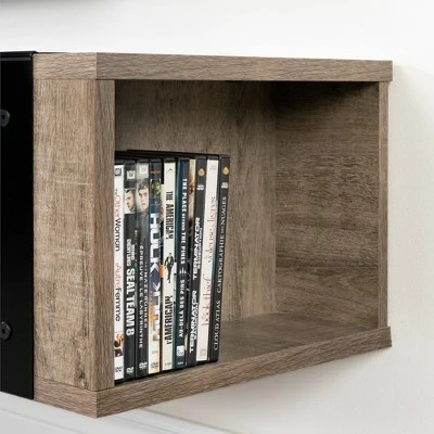 Munich Wall Mounted Console TV Stand for TVs up to 75" Weathered Oak - South Shore 9 Munich Wall Mounted Console TV Stand for TVs up to 75" Weathered Oak - South Shore - Image 7