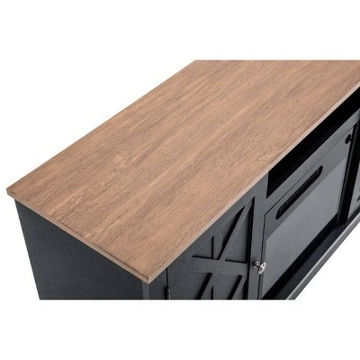 Electric Fireplace and TV Stand for TVs up to 60" Charcoal - Home Essentials 6 Electric Fireplace and TV Stand for TVs up to 60" Charcoal - Home Essentials - Image 4