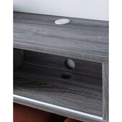 Edwige Floating Console TV Stand for TVs up to 60" Distressed Gray - miBasics 6 Edwige Floating Console TV Stand for TVs up to 60" Distressed Gray - miBasics - Image 4