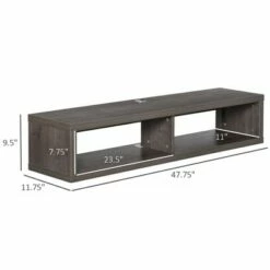 HOMCOM Wall Mounted Media Console Floating Storage Shelf for Living Room or Home Office Dark Grey 11 HOMCOM Wall Mounted Media Console Floating Storage Shelf for Living Room or Home Office Dark Grey -Cheap TV Stands Store unnamed file 9884