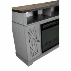 48" TV Stand for TVs up to 55" with Electric Fireplace Gray - Home Essentials -Cheap TV Stands Store unnamed file 991